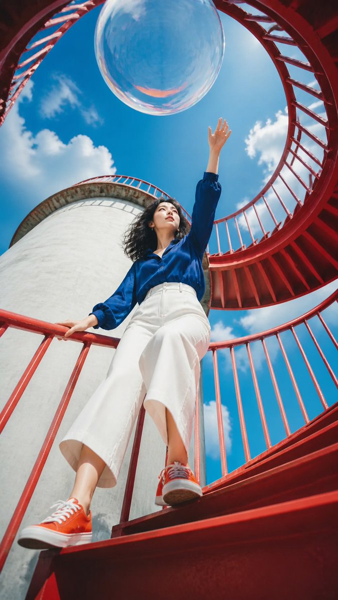 Summer Fashion Portrait From Ultra-Low Angle — AI result, variation 3 of 4