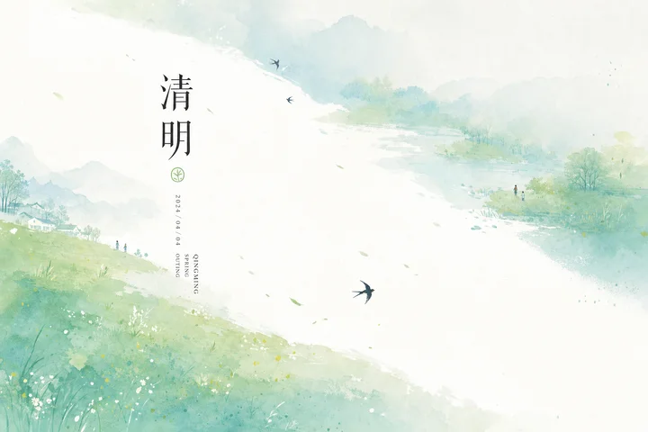 Summer Morning Glory Greeting Poster in Soft Print Style — AI result, variation 2 of 4