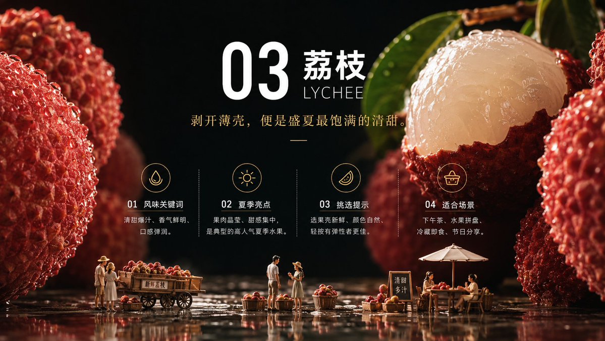 Summer Produce Slide Deck Infographic — AI result, variation 2 of 4