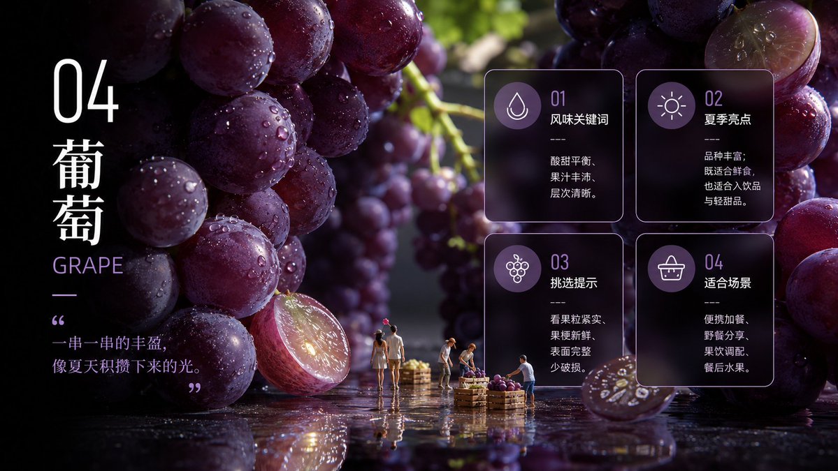 Summer Produce Slide Deck Infographic — AI result, variation 4 of 4
