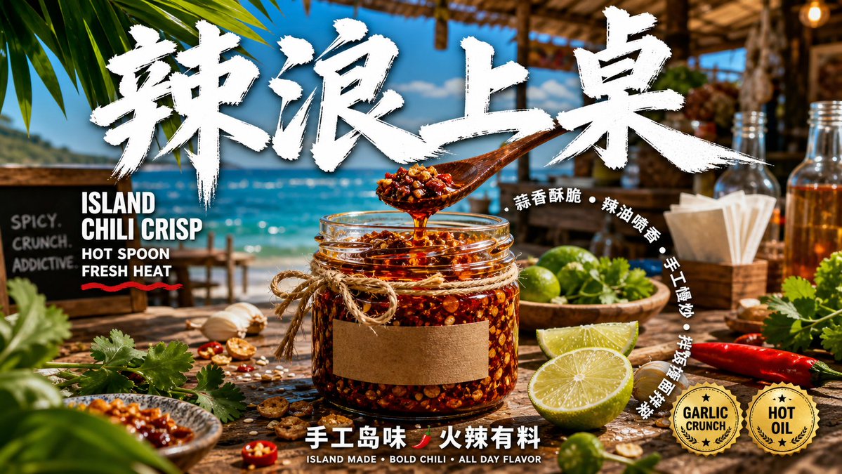 Sunlit Coastal Product Ad With Gold Seal Badges — AI result, variation 3 of 4