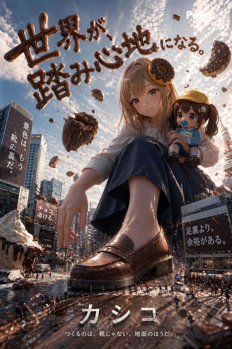 Surreal Japanese Burger Advertising Poster — AI result, variation 2 of 2