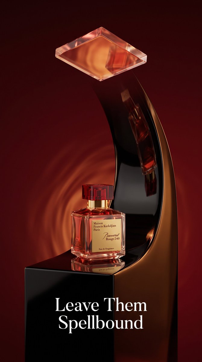 Surreal Perfume Bottle Ad in Luxury Studio Photo — AI result, variation 2 of 4