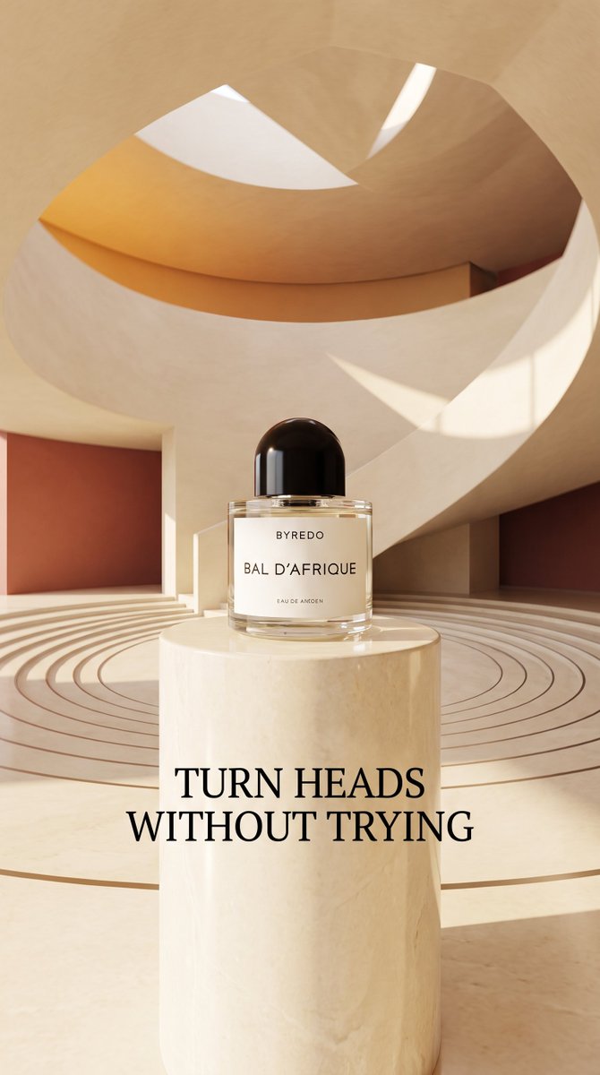 Surreal Perfume Bottle Ad in Luxury Studio Photo — AI result, variation 4 of 4