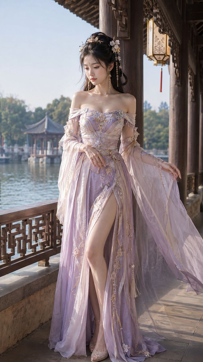 Tang-Style Hanfu Portrait With Classical Setting — AI result, variation 4 of 4