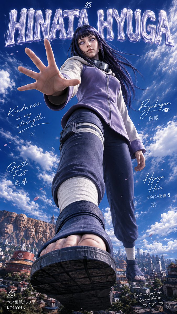 Towering Naruto Character Poster with Jelly Text — AI result, variation 2 of 4