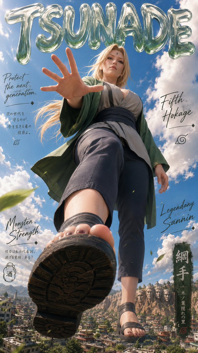 Towering Naruto Character Poster with Jelly Text — AI result, variation 3 of 4