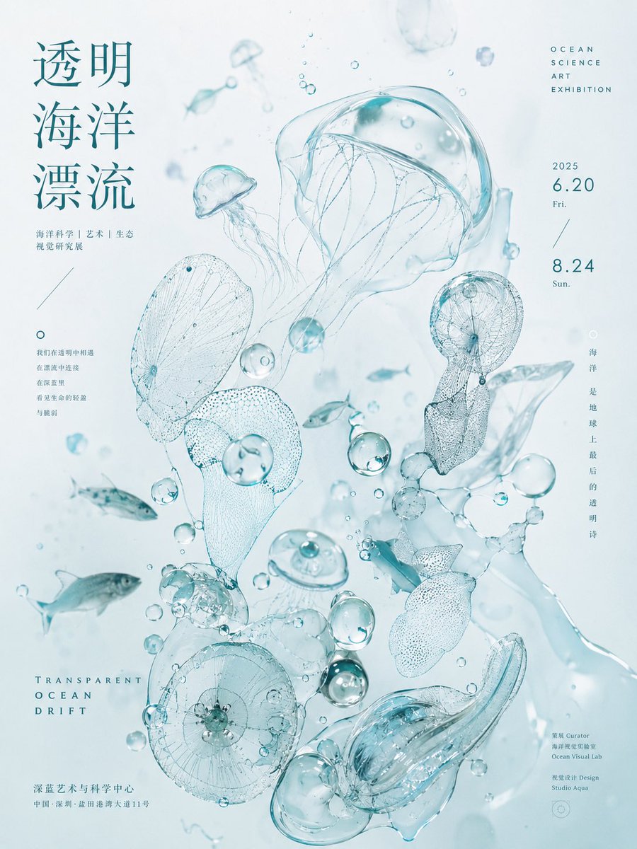 Translucent Concept Poster in Chinese Typography — AI result, variation 3 of 3