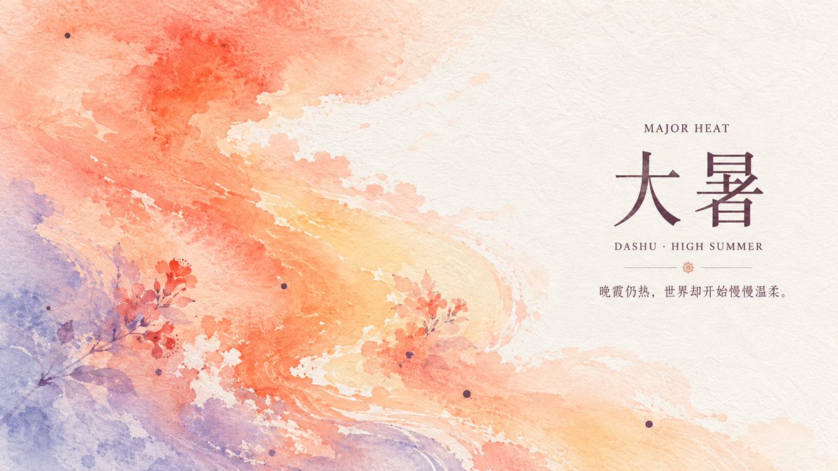 Translucent Watercolor Poster With Chinese Title Text — AI result, variation 4 of 4