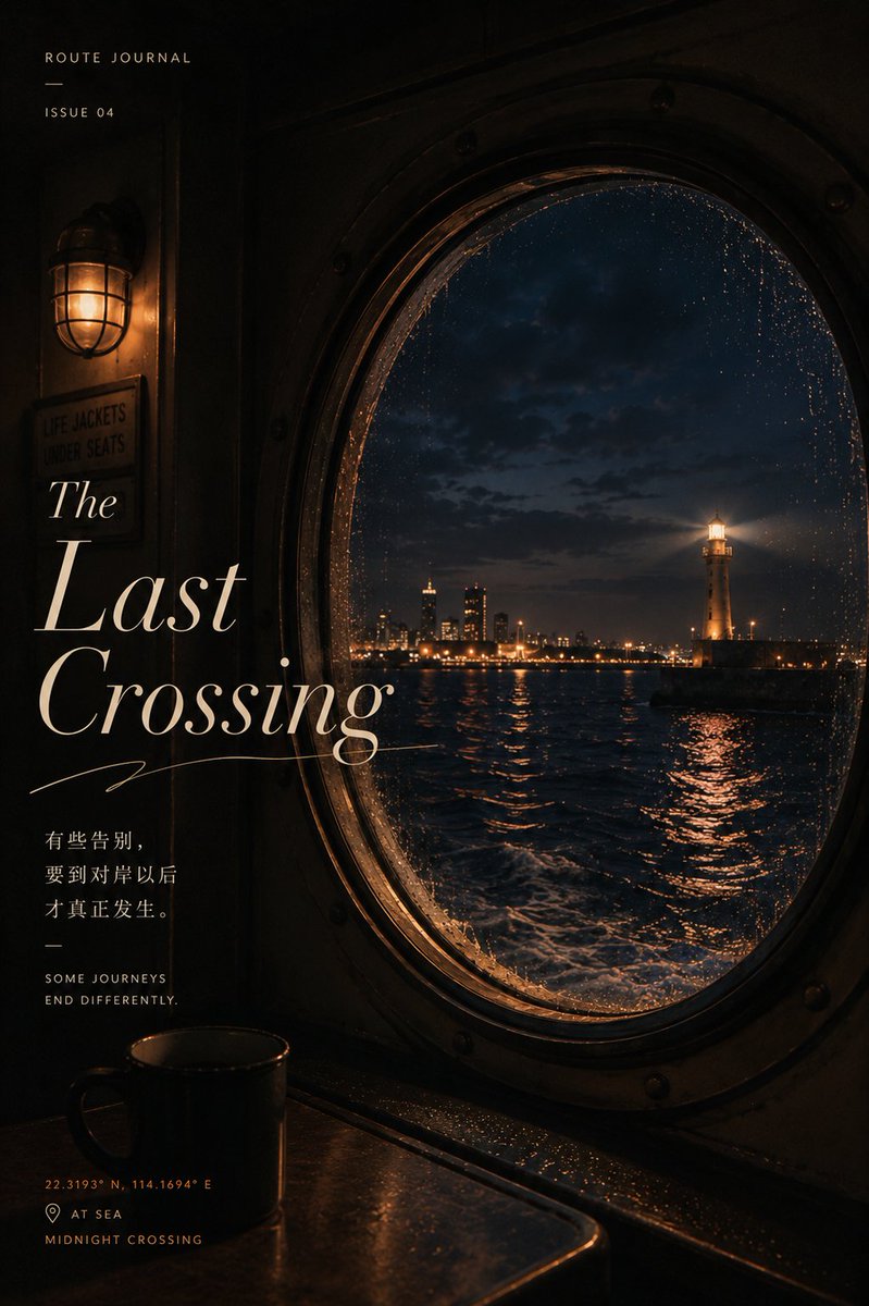 Travel Window Poster With Motion Blur Typography — AI result, variation 4 of 4