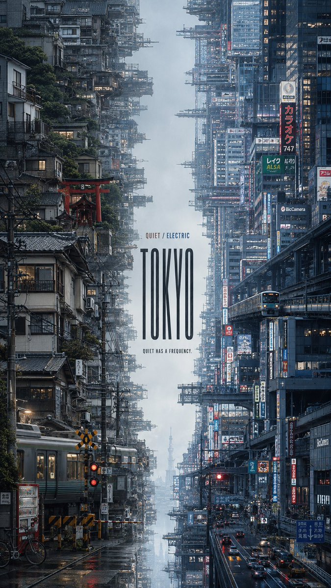 Two-Sided City Editorial Poster Template — AI result, variation 2 of 4