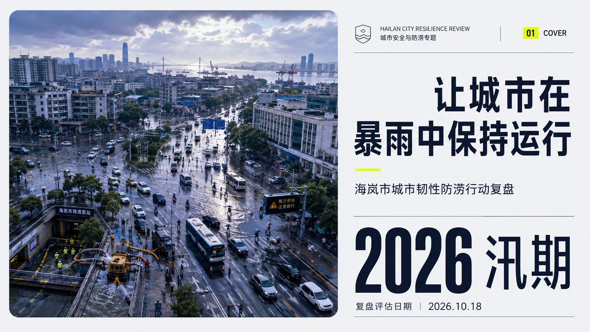 Urban Flood Resilience Review Deck for a City Storm — AI result, variation 4 of 4