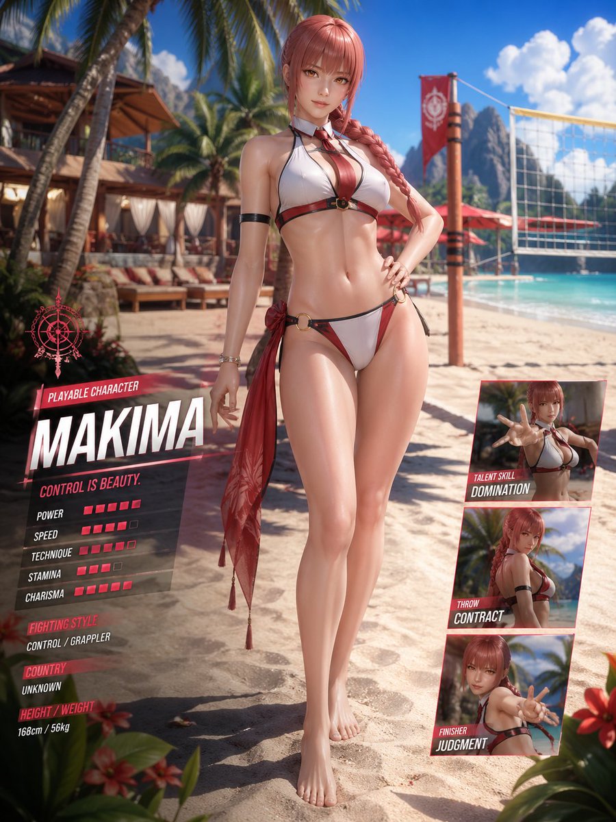 Video Game Character Portrait in Dead or Alive Style — AI result, variation 3 of 4