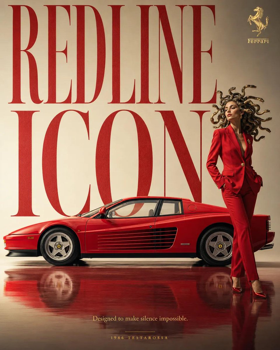 Vintage Car Advertising Poster Layout — AI result, variation 2 of 2