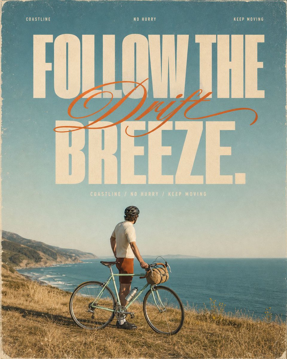 Vintage Outdoor Poster With Condensed Headline and Script Accent — AI result, variation 3 of 4