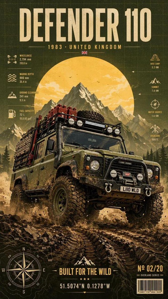 Vintage Overland Expedition Poster with Off-Road Vehicle — AI result, variation 3 of 4