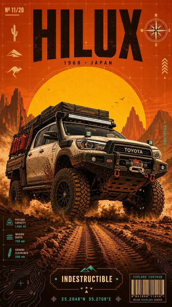 Vintage Overland Expedition Poster with Off-Road Vehicle — AI result, variation 4 of 4