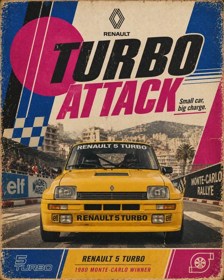 Vintage Race Car Poster Design — AI result, variation 3 of 4