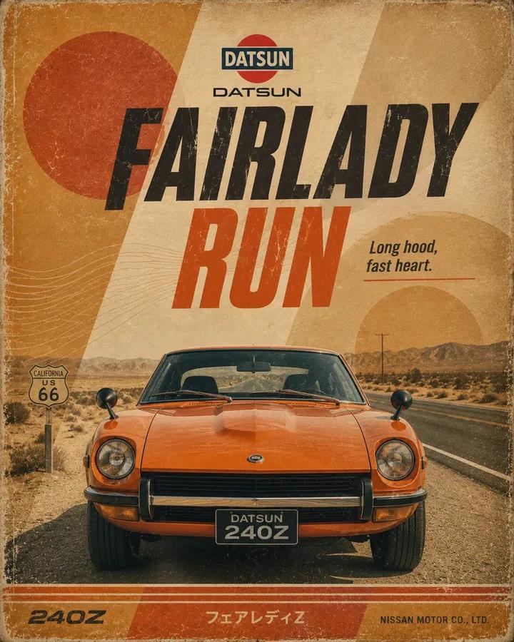 Vintage Race Car Poster Design — AI result, variation 4 of 4
