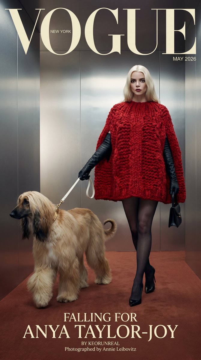 Vogue Magazine Cover with Pet Dog Fashion Shot — AI result, variation 2 of 3