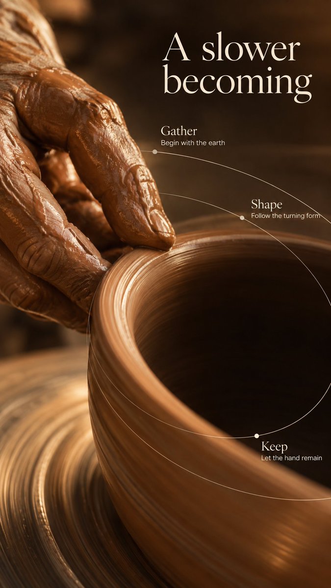 Warm Macro Typography Poster in Ivory and Honey — AI result, variation 2 of 4