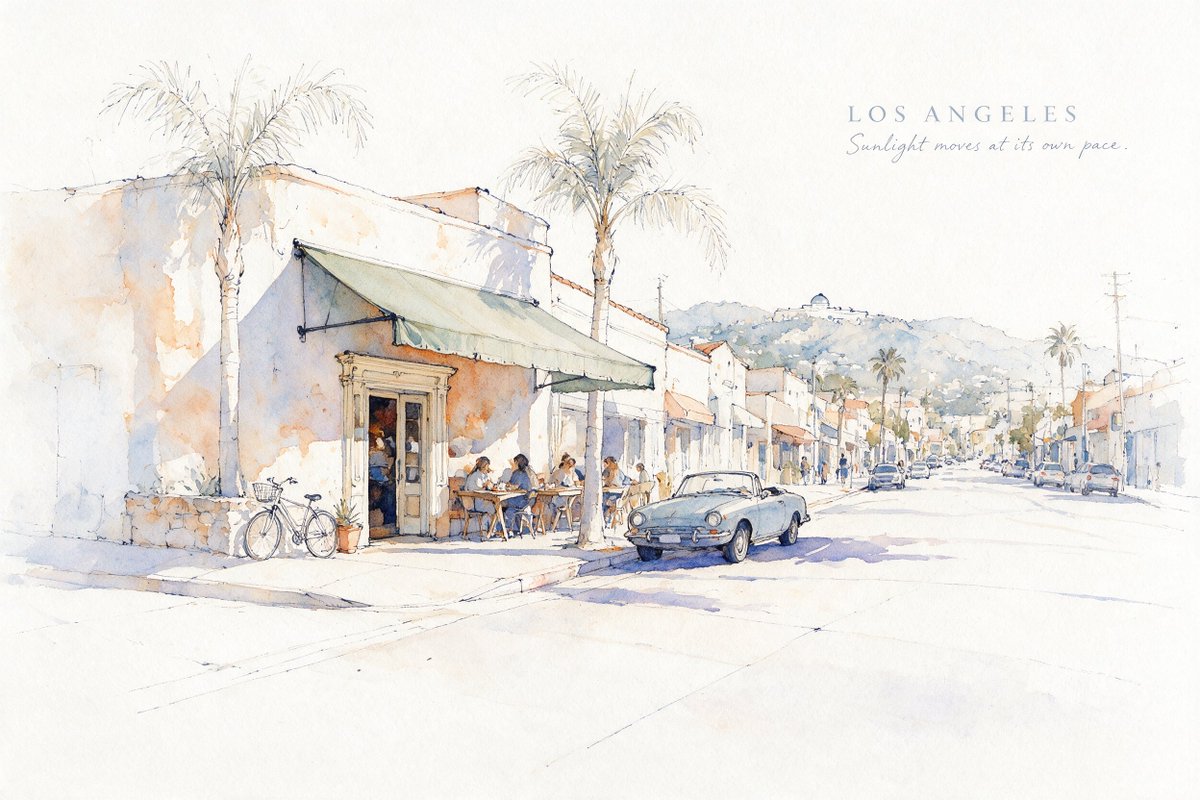 Watercolor Urban Sketch of a City Landmark — AI result, variation 3 of 4