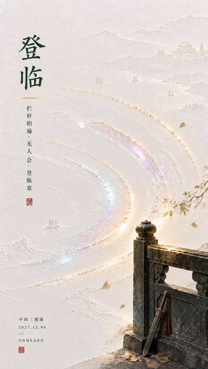 White Paper Poem Poster With Iridescent Light — AI result, variation 4 of 4
