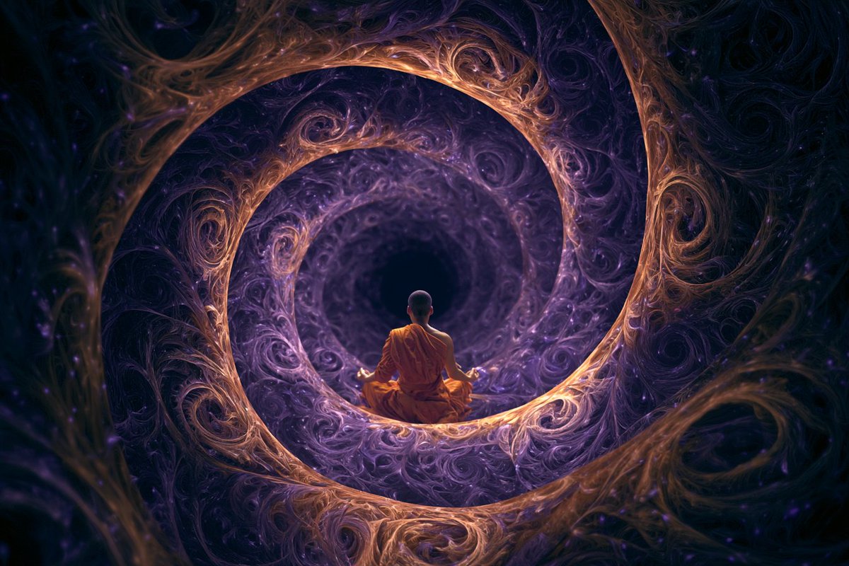 White Wolf in a Crimson and Midnight Vortex — AI result, variation 4 of 4