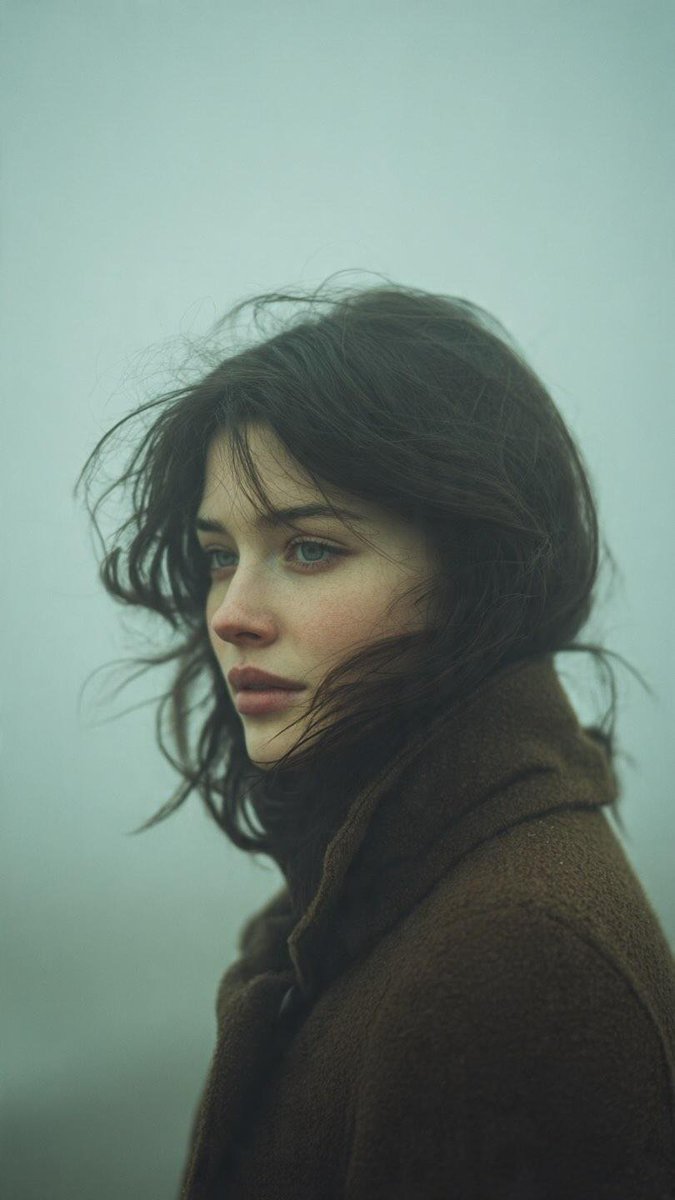 Windswept Meadow Portrait in Cinematic Film Style — AI result, variation 3 of 4