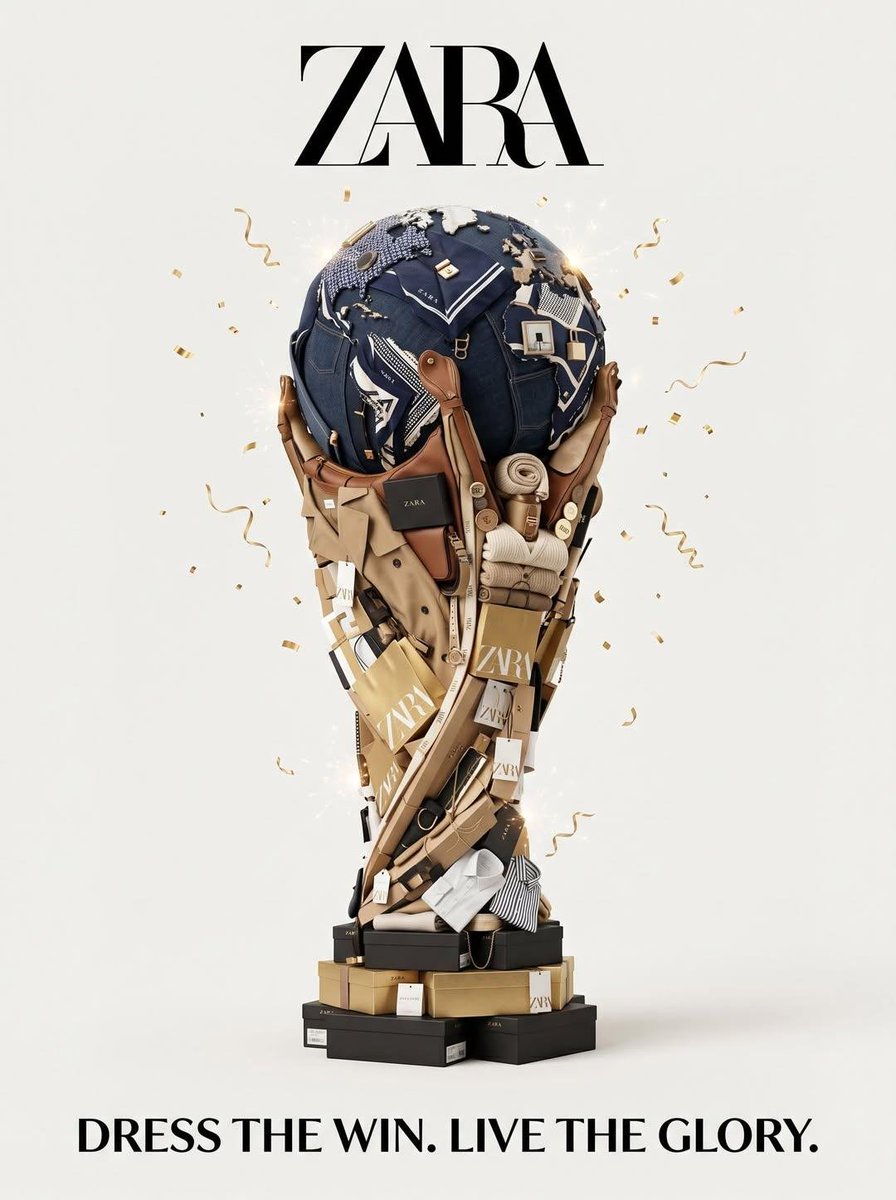 World Cup Trophy Made From Brand Products Poster — AI result, variation 2 of 4