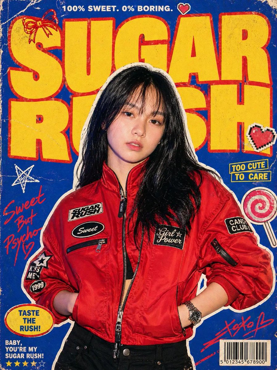 Y2K Pop Fashion Poster With Graphic Typography — AI result, variation 2 of 3