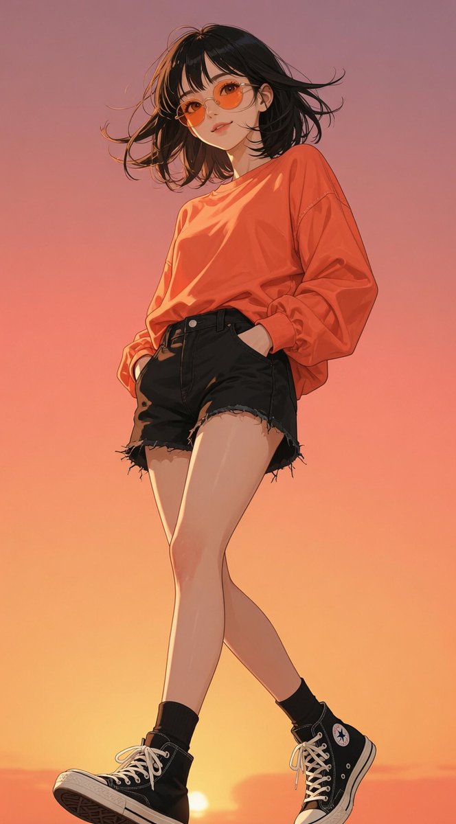 Yellow Anime Fashion Illustration Character — AI result, variation 3 of 4